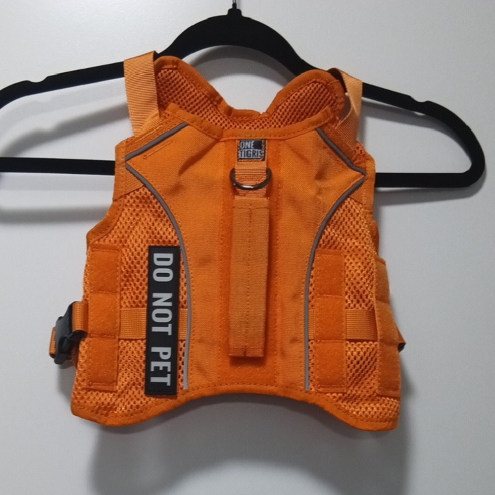 Onetigris Orange Size Small Service Dog Harness